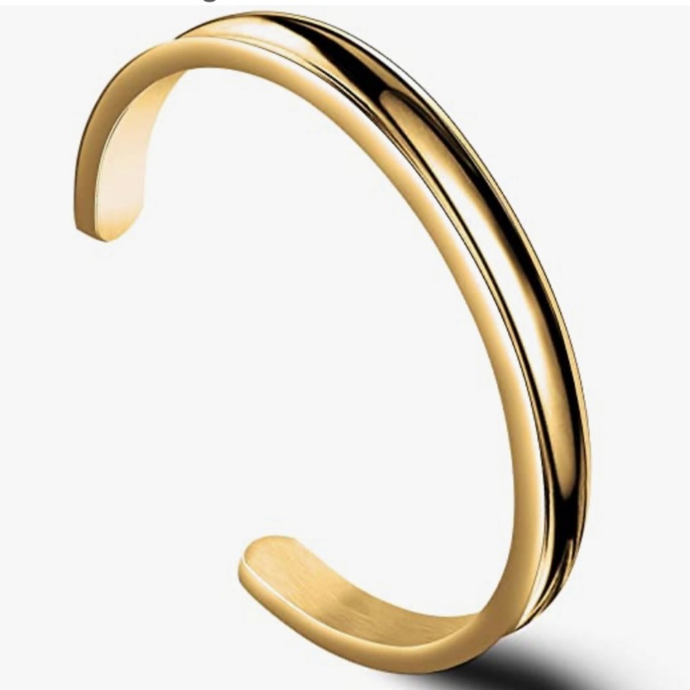 NWT Gold Bangle (holds hair tie!)